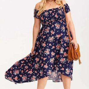 Torrid Blue floral dress size 00